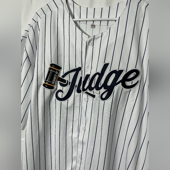 Hammer Of Judge Men's White and Black Striped Shirt - Picture 2 of 5
